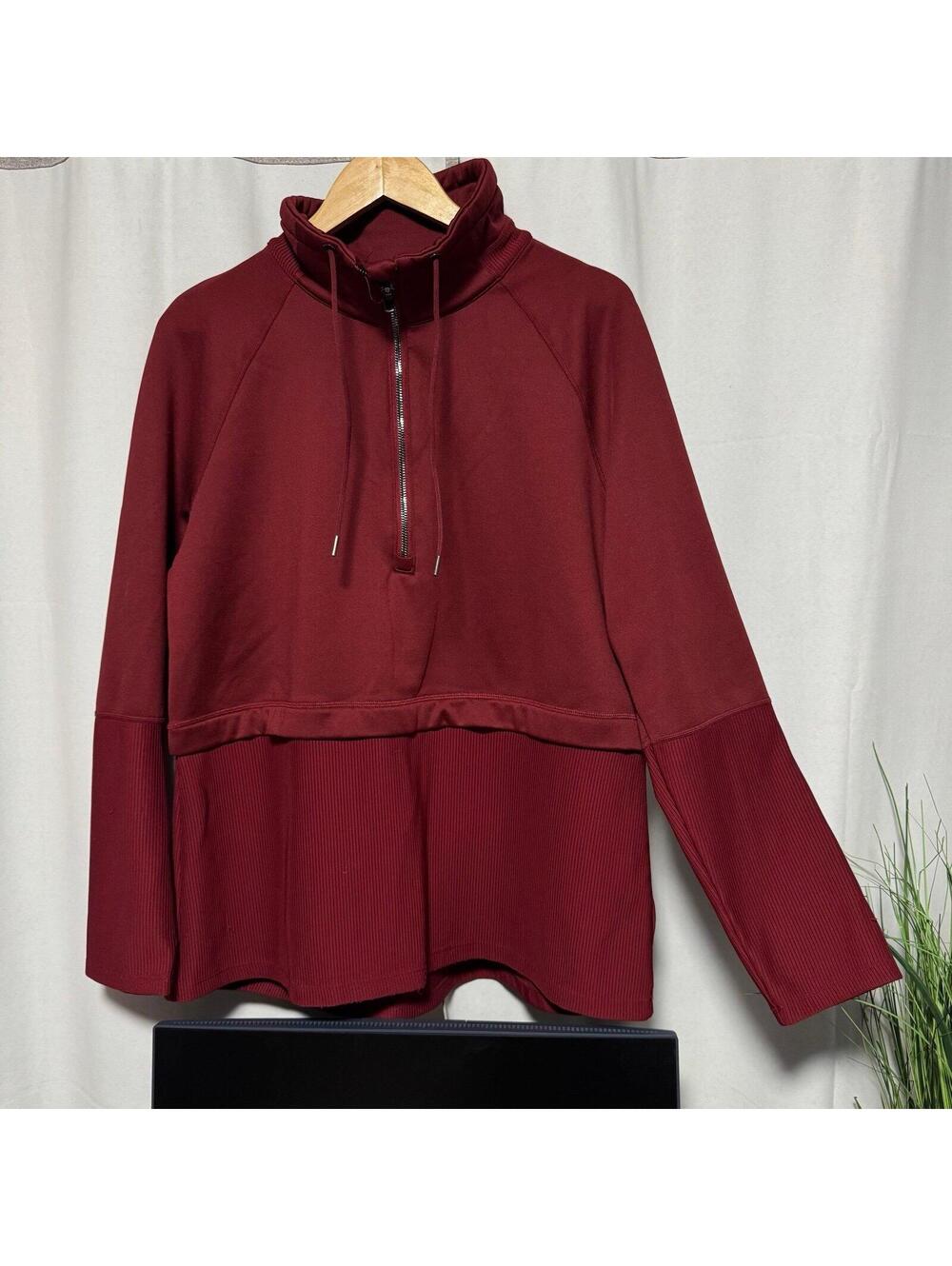 Avia burgundy women's 1/2 zip pullover XL